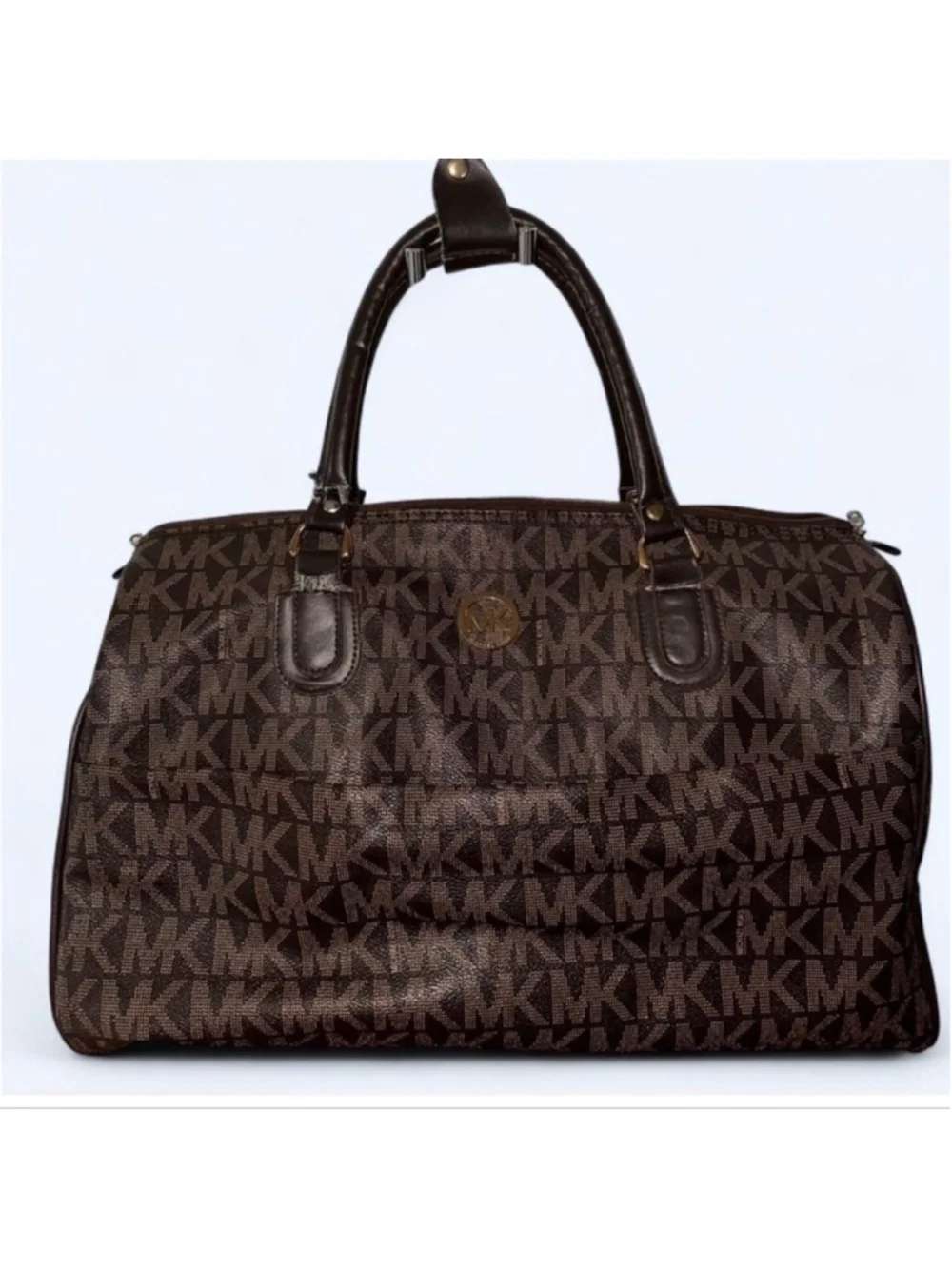 Michael Kors brown Monogram duffel bag - Picture 12 of 12